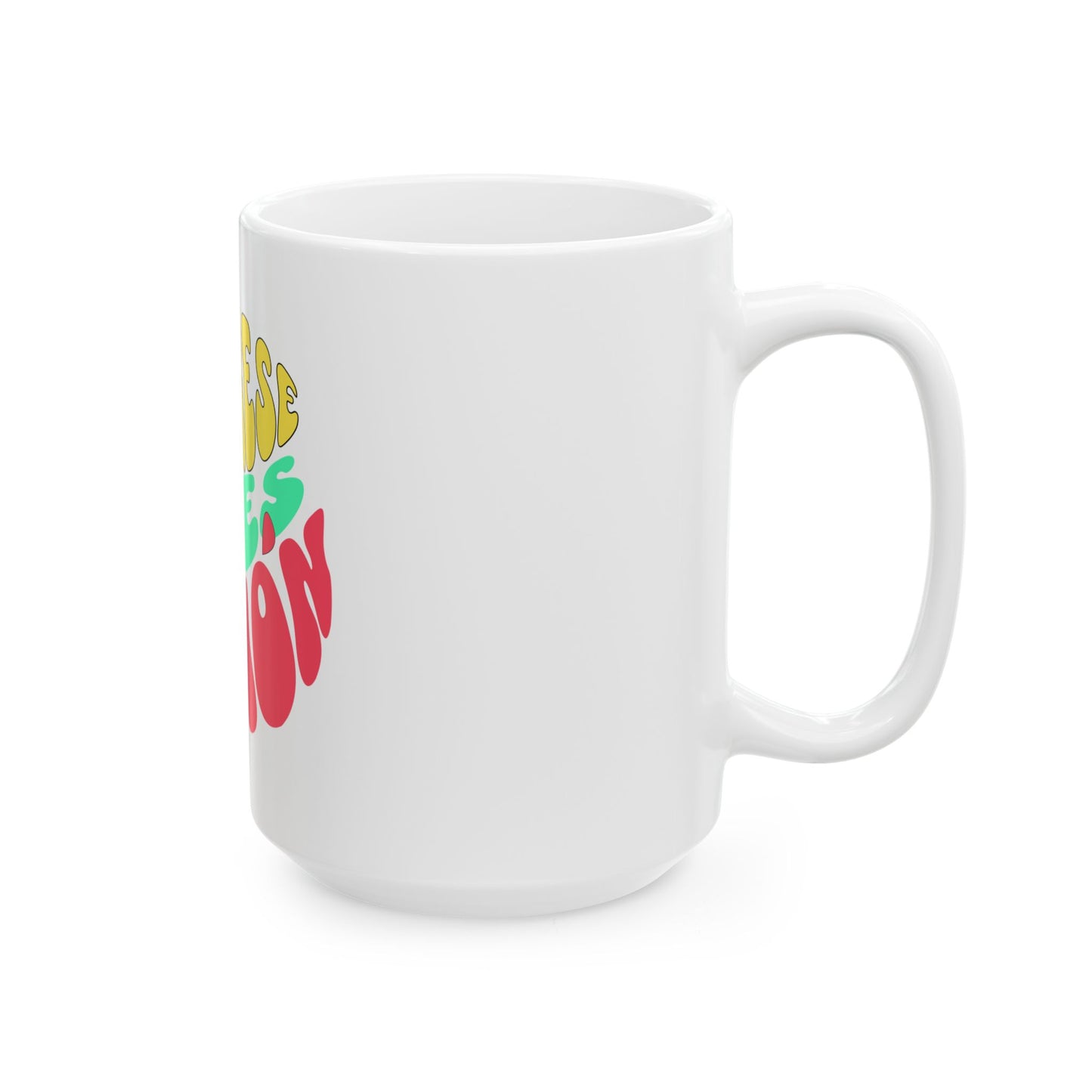 Ceramic Mug — "Rendir-se No Es Opción" Colorful Motivational Coffee Cup (11oz, 15oz)