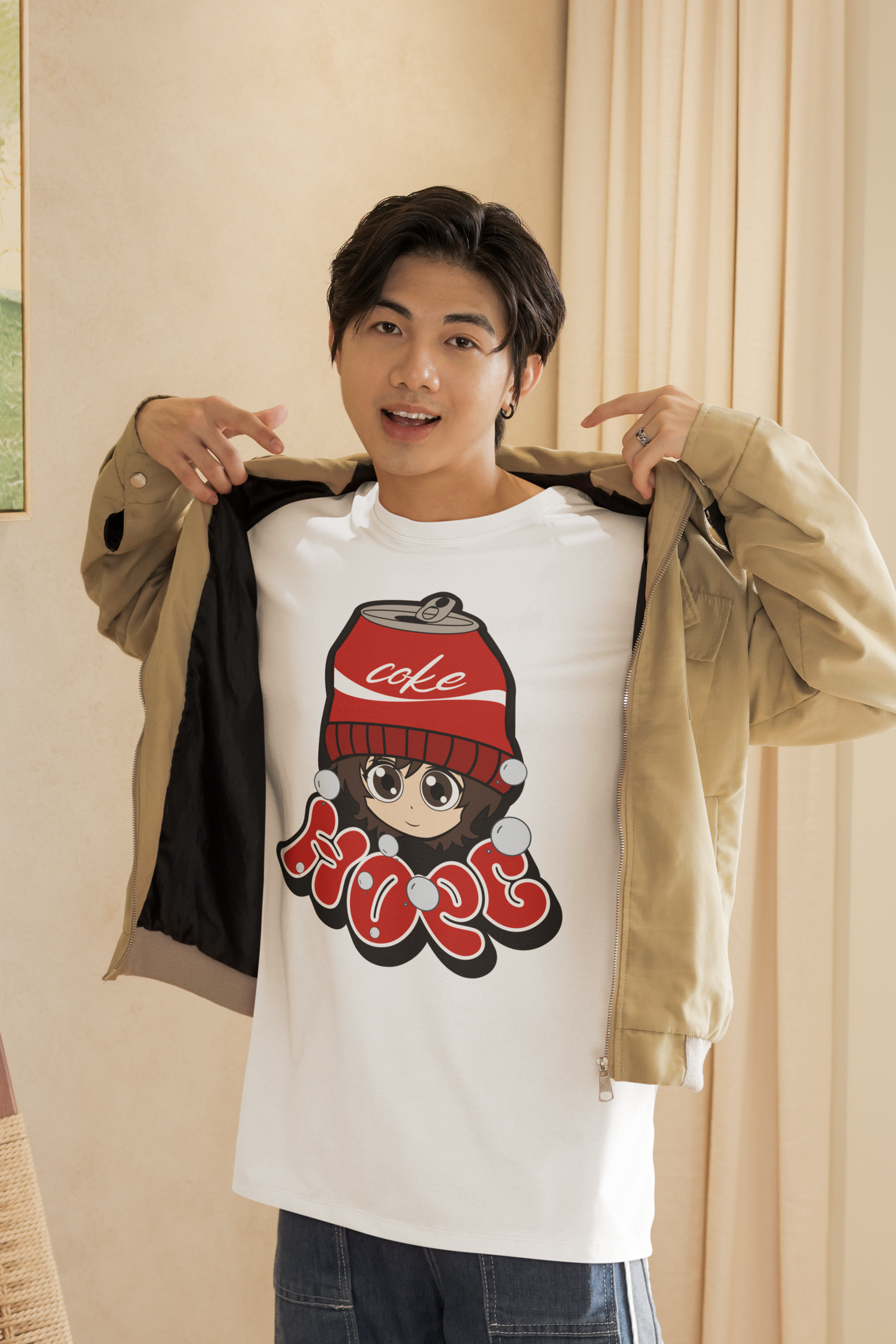 Unisex T-shirt Coke Hope Boxy Tee Oversized THE FOOD WISHERS COLLECTION