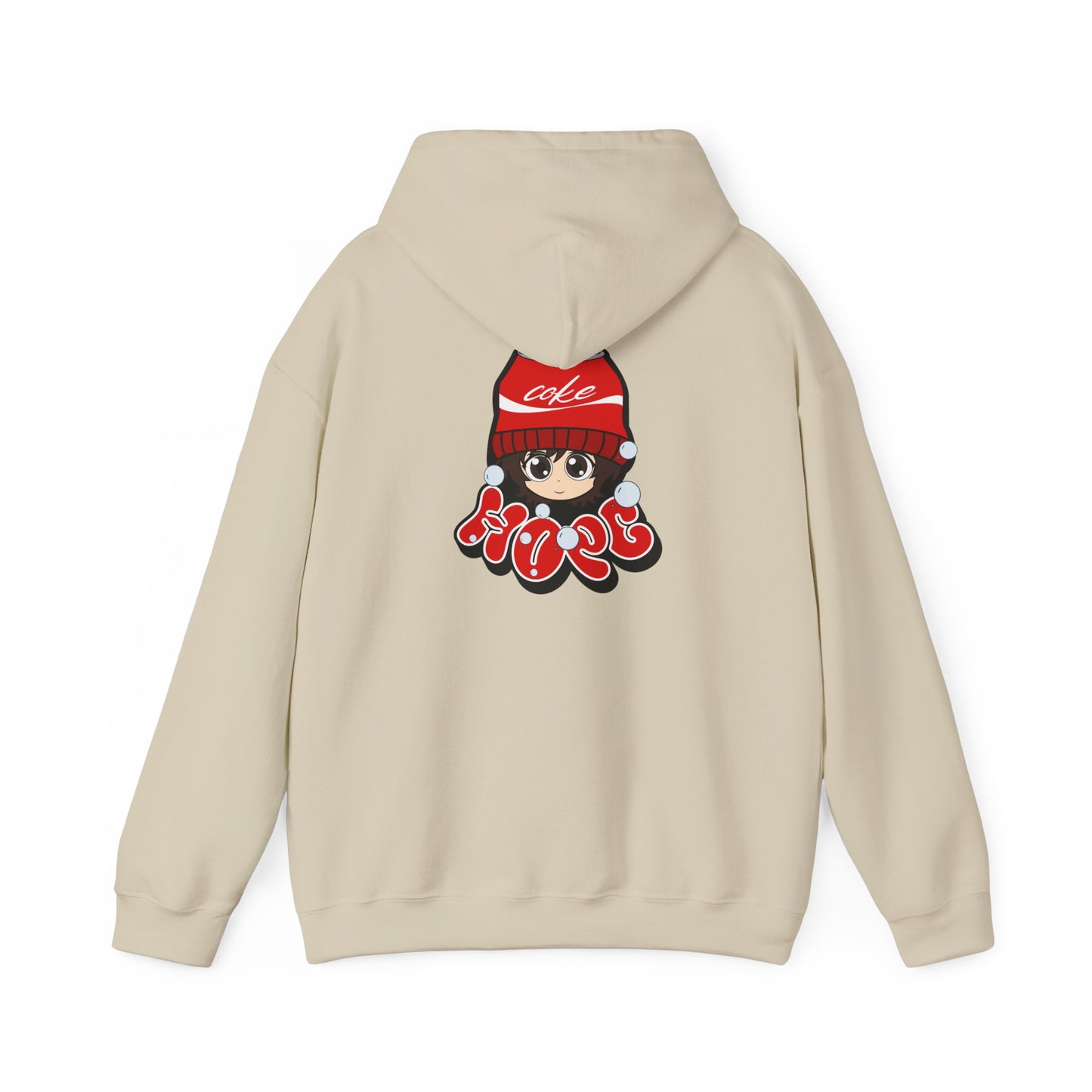 Hoodie — Retro 'The Food's Wishers' Graphic Hoodie with Cute Beanie Character