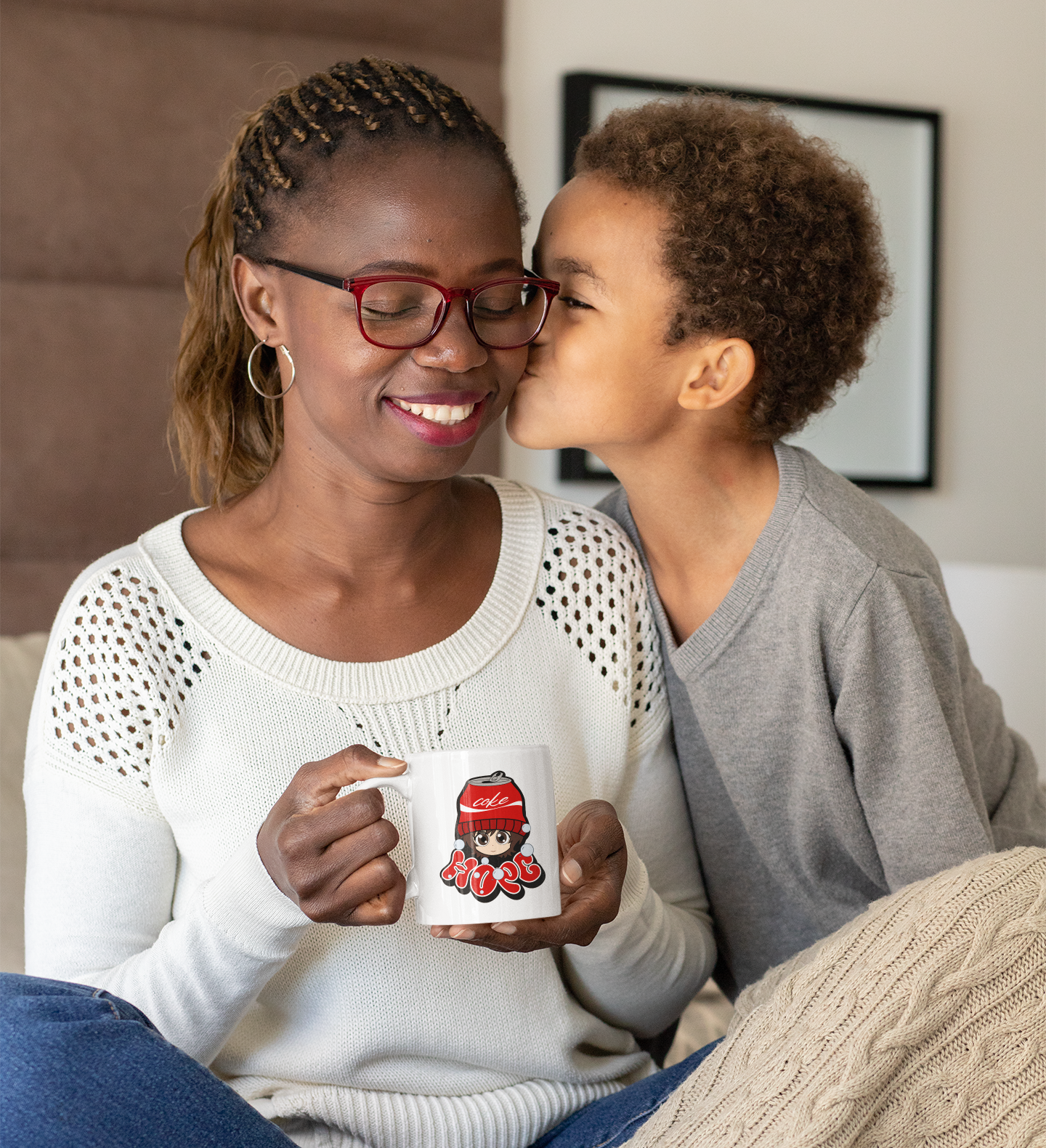 The Fools & Wishers 11oz Ceramic Mug — Retro Red Text Coffee Cup