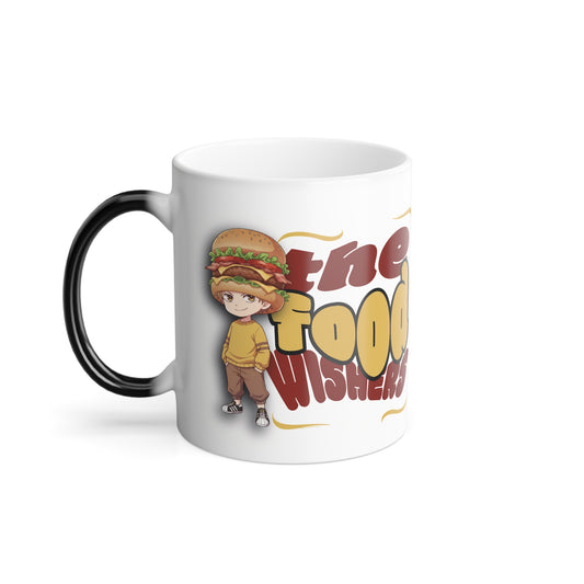 Color-Changing Mug — 'Good Vibes Only' Retro Burger Character, 11oz