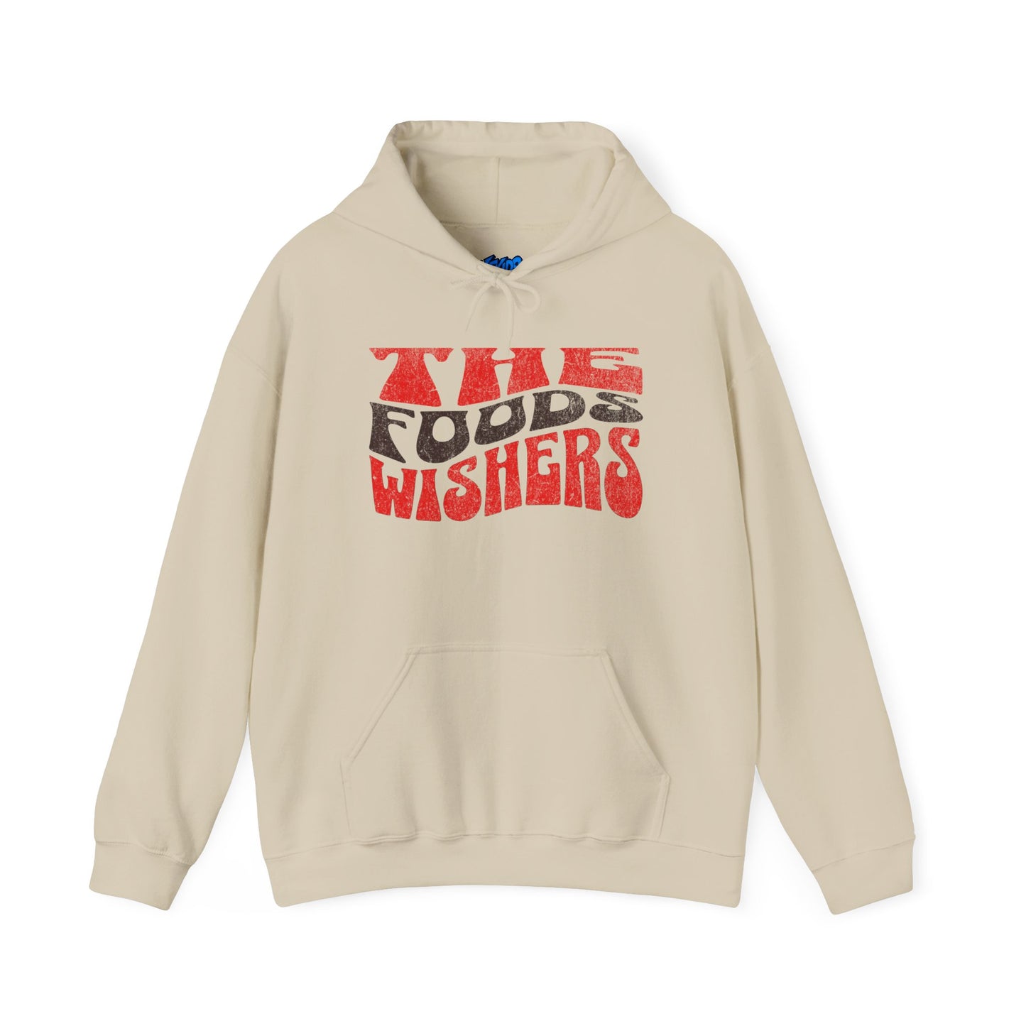 Hoodie — Retro 'The Food's Wishers' Graphic Hoodie with Cute Beanie Character