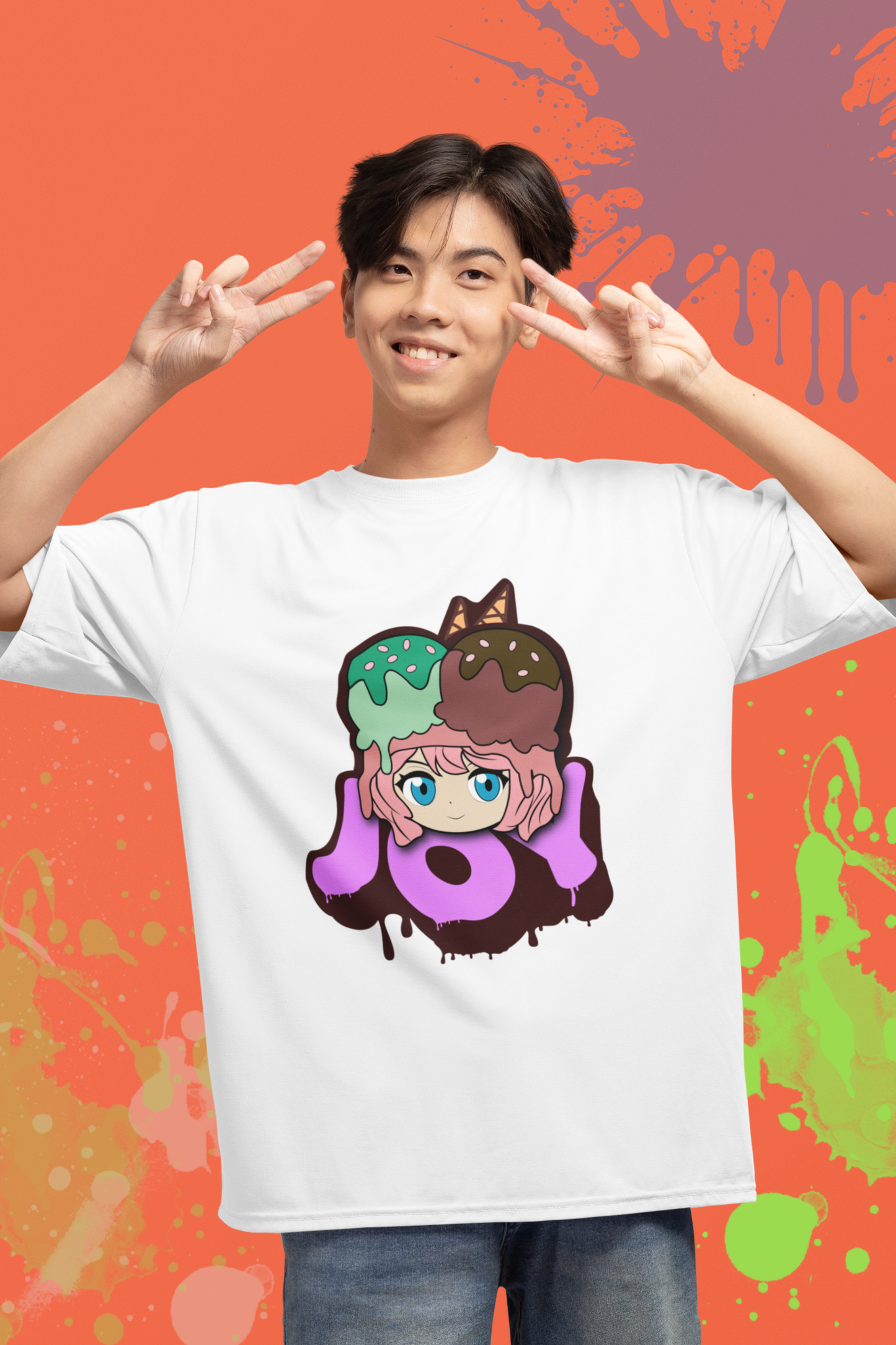 The Foods Wishers Tee — Cute Anime Ice Cream Girl Graphic T-Shirt