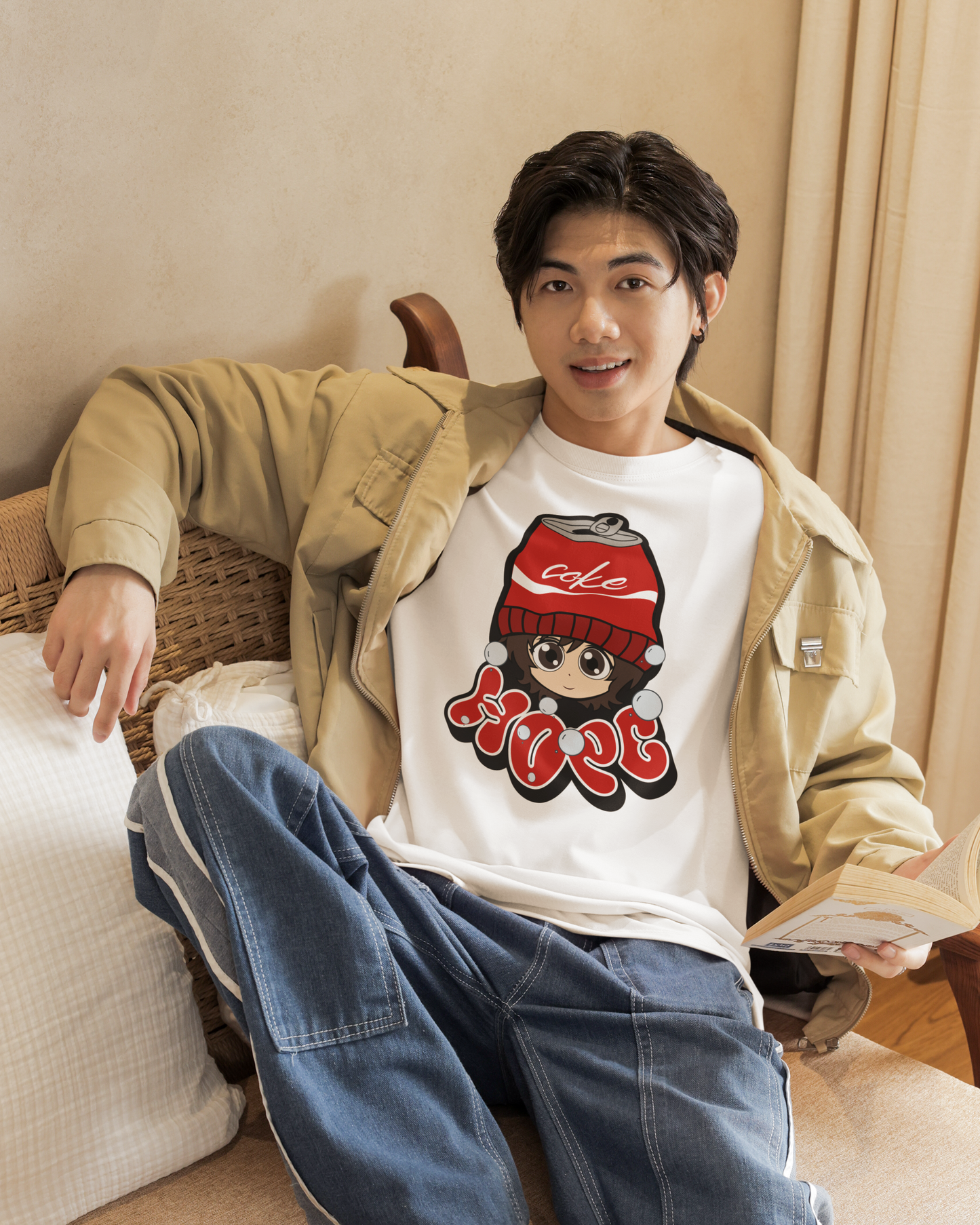 Unisex T-shirt  Coke Hope Boxy Tee Oversized THE FOOD WISHERS COLLECTION